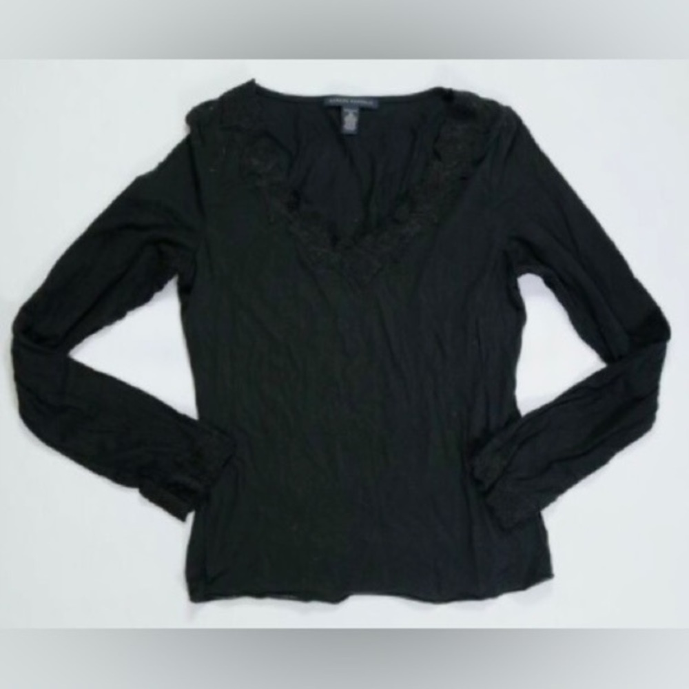 BANANA REPUBLIC LONG BLACK SLEEVE BLOUSE SIZE XS